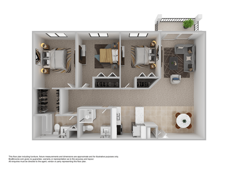 the outlook floor plan of 1190 sqft of renovated apartment